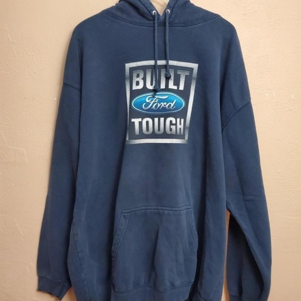 Built Ford Tough Blue Navy‎ Hoodie Sweatshirt